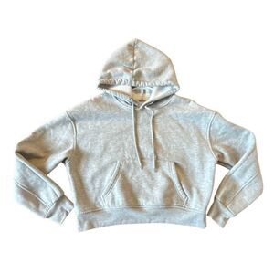 Amazon cropped grey pullover hoodie size M